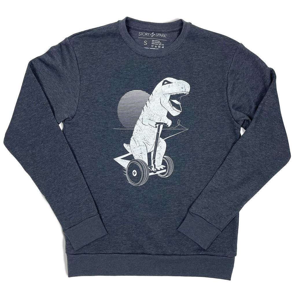 Joy Ride - Dinosaur Riding Hoverboard Crewneck Sweatshirt