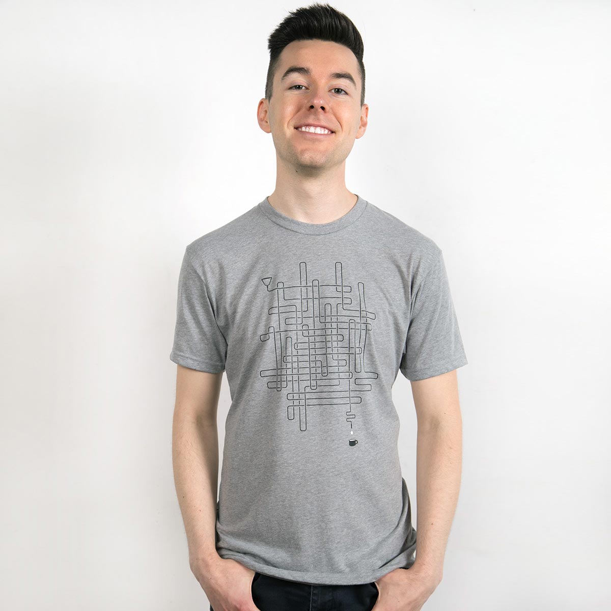 Unique gift for coffee lovers - Lifeline Coffee T-shirt-STORY SPARK