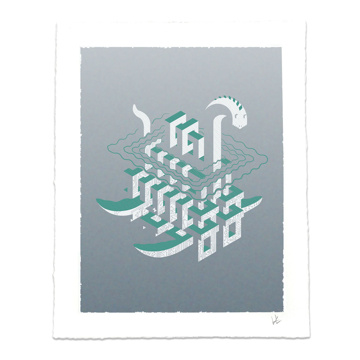 Blockchain Loch Ness Monster Art Print