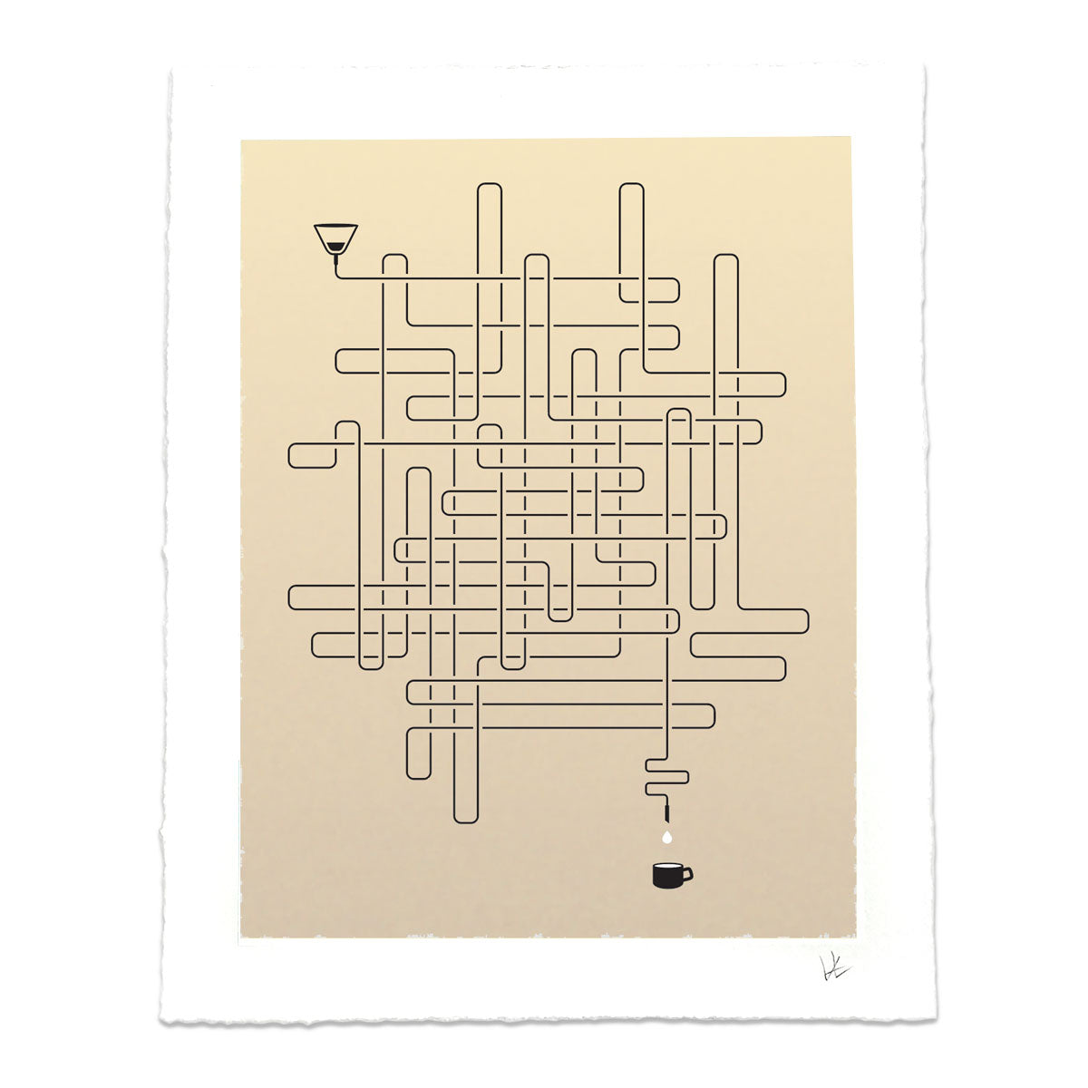 Drip Coffee Art Print for Entrepreneurs and Coffee Lovers - STORY SPARK