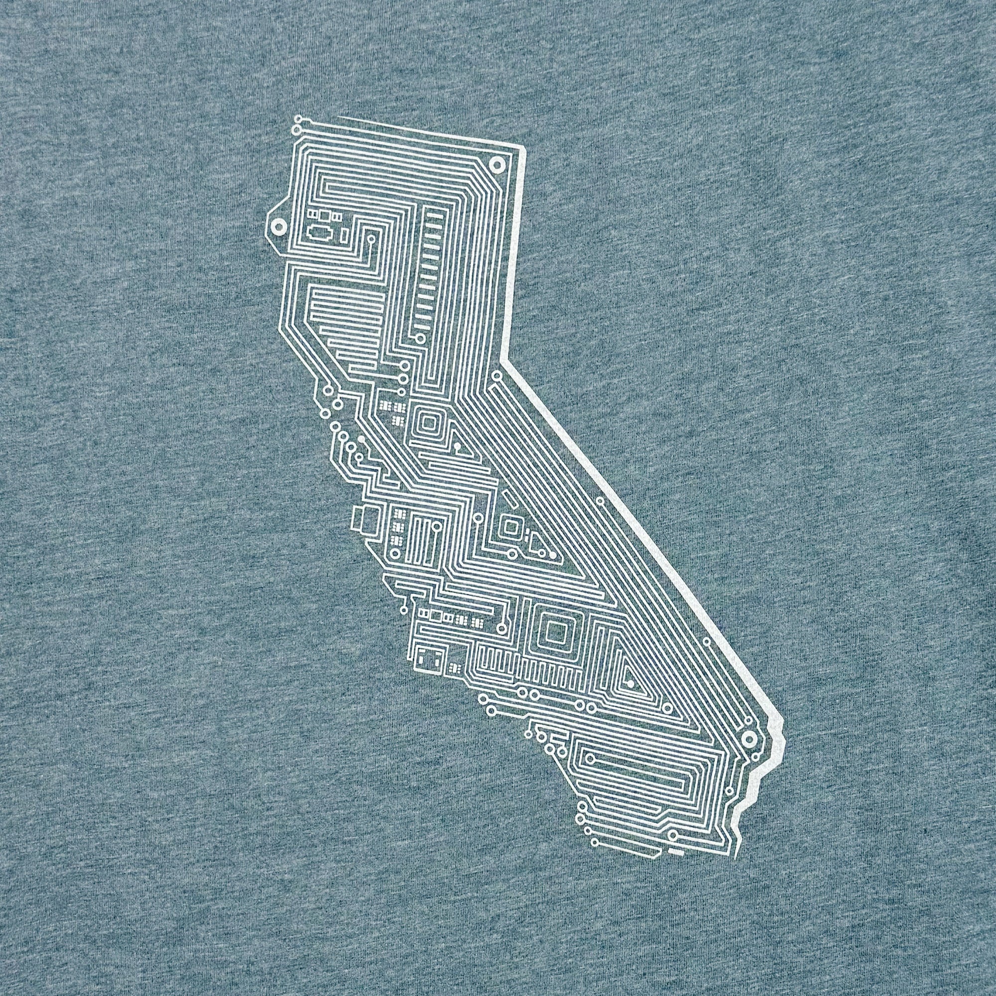 Tech California State graphic t-shirt in indigo by STORY SPARK