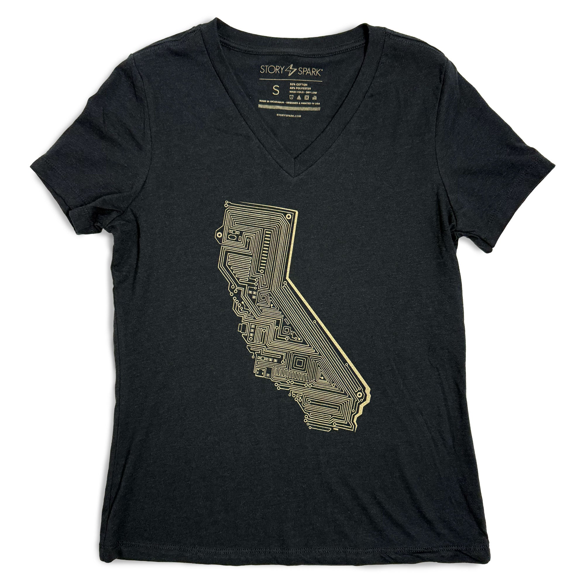Techy California State womens graphic t-shirt - STORY SPARK