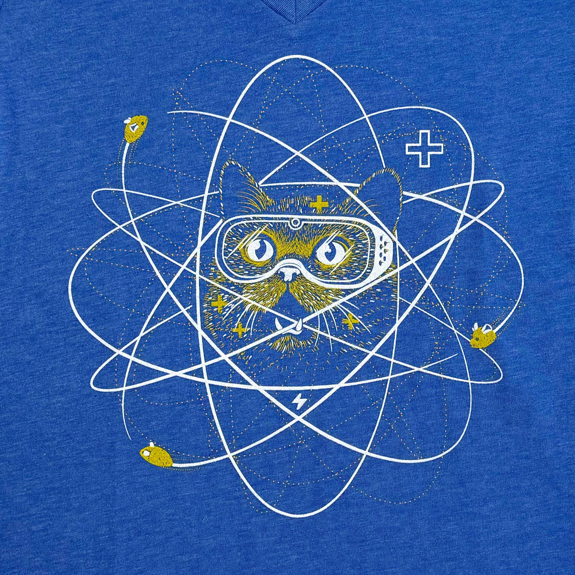 Womens Cat Ion Graphic T-shirt in blue
