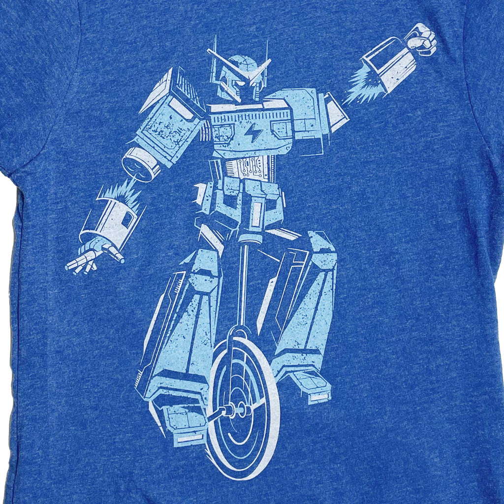 Robot Riding Unicycle Graphic Tee for Kids