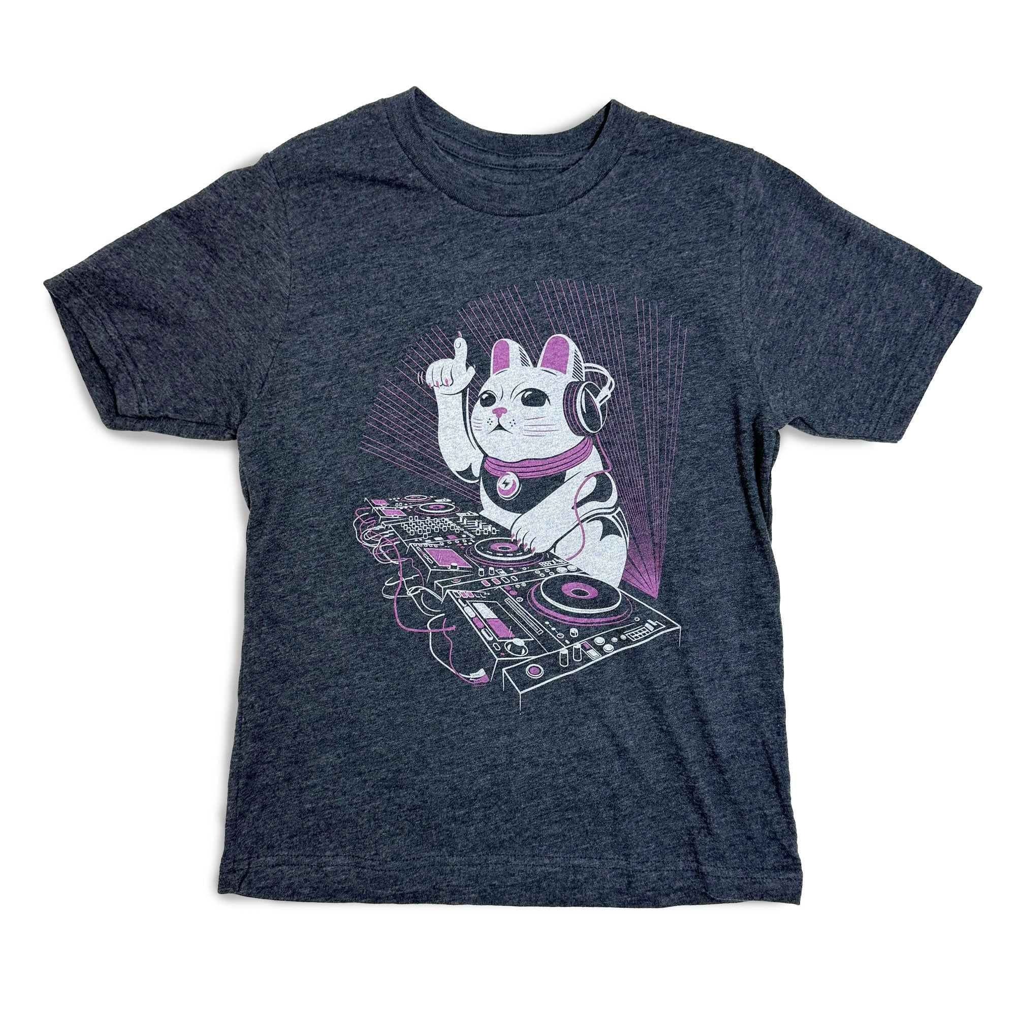 Lucky Cat DJ Kids Graphic Tee - STORY SPARK