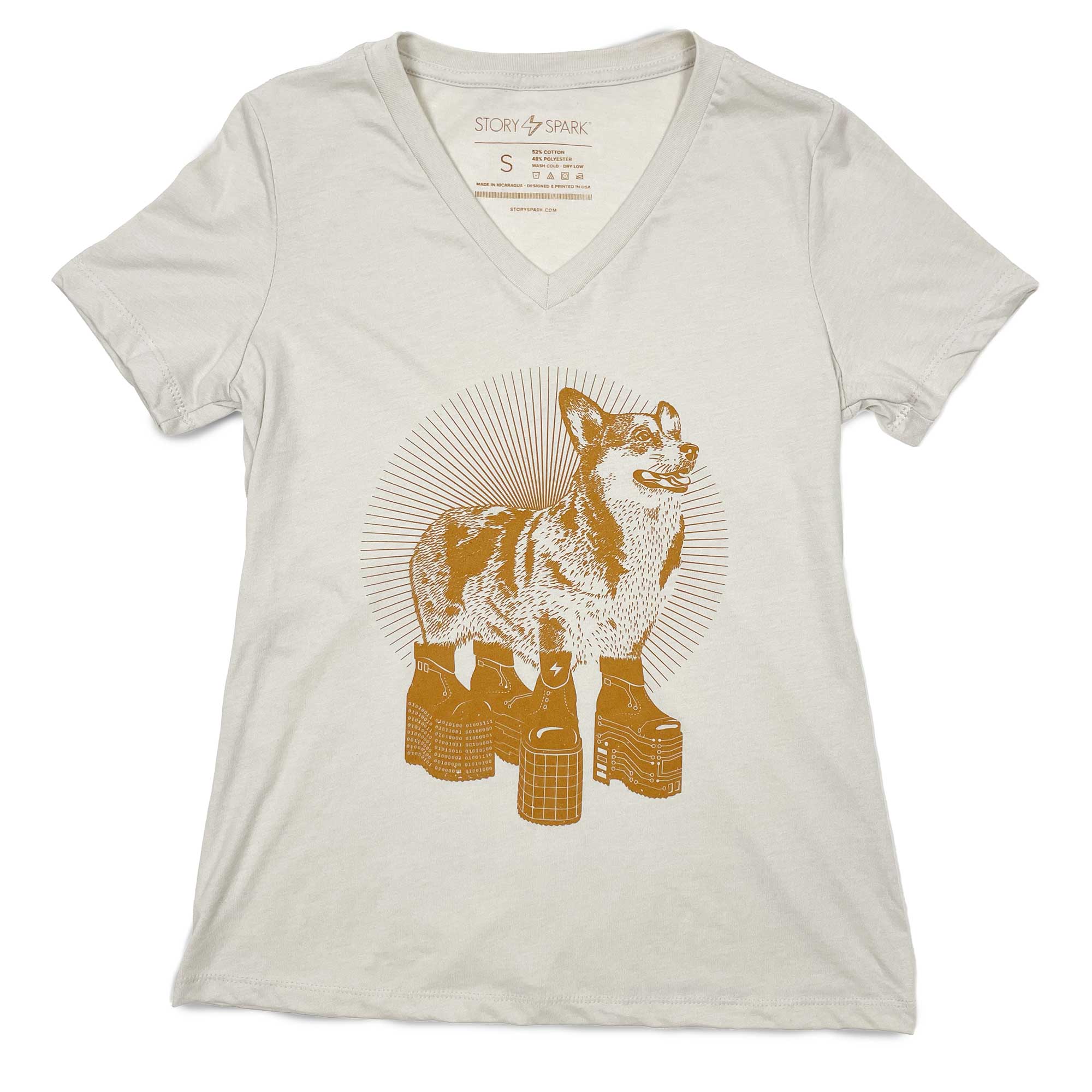 Platform Shoes Corgi Womens Graphic t-shirt - v-neck