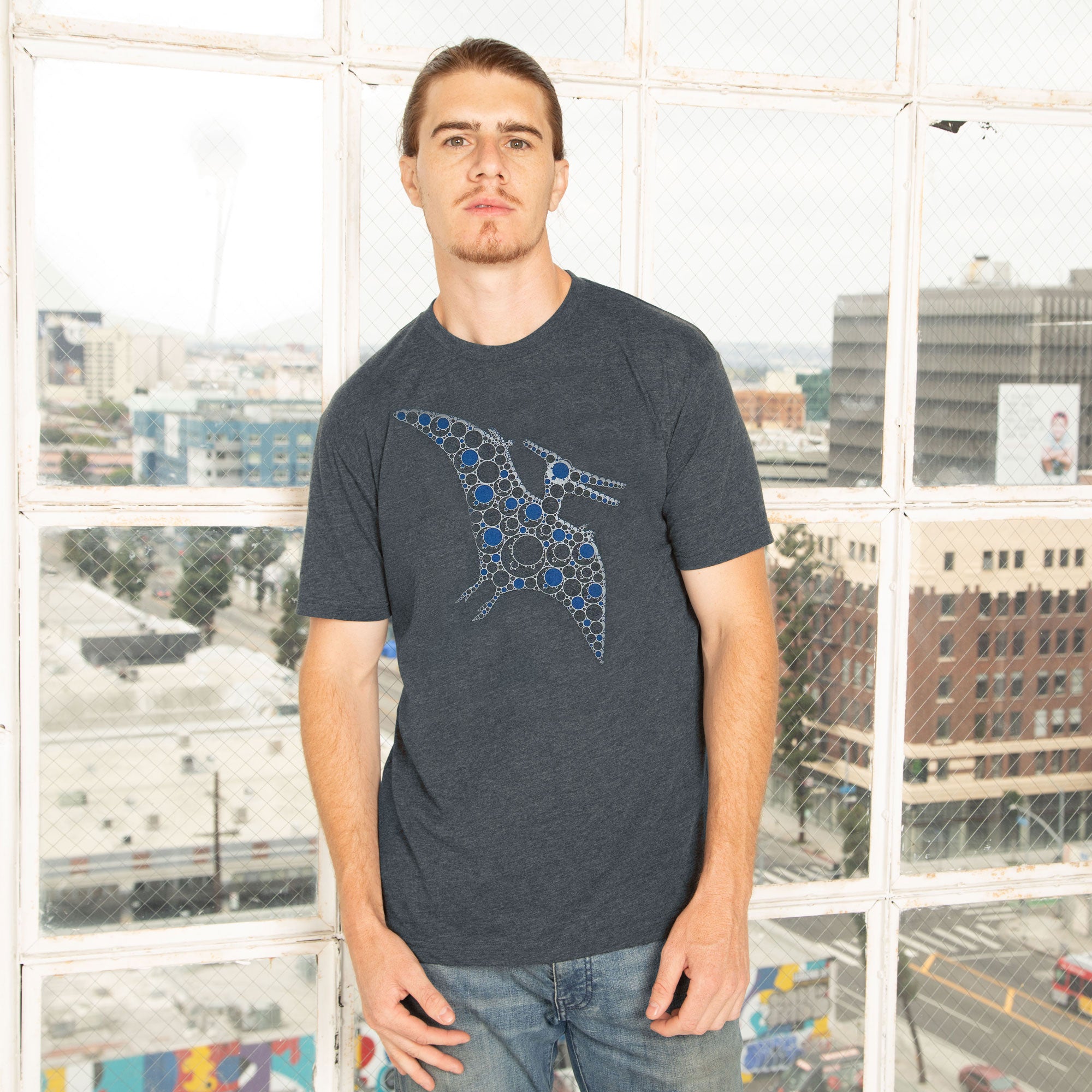 Math art and dinosaur shirt - fractal pterodactyl graphic tee | Story Spark