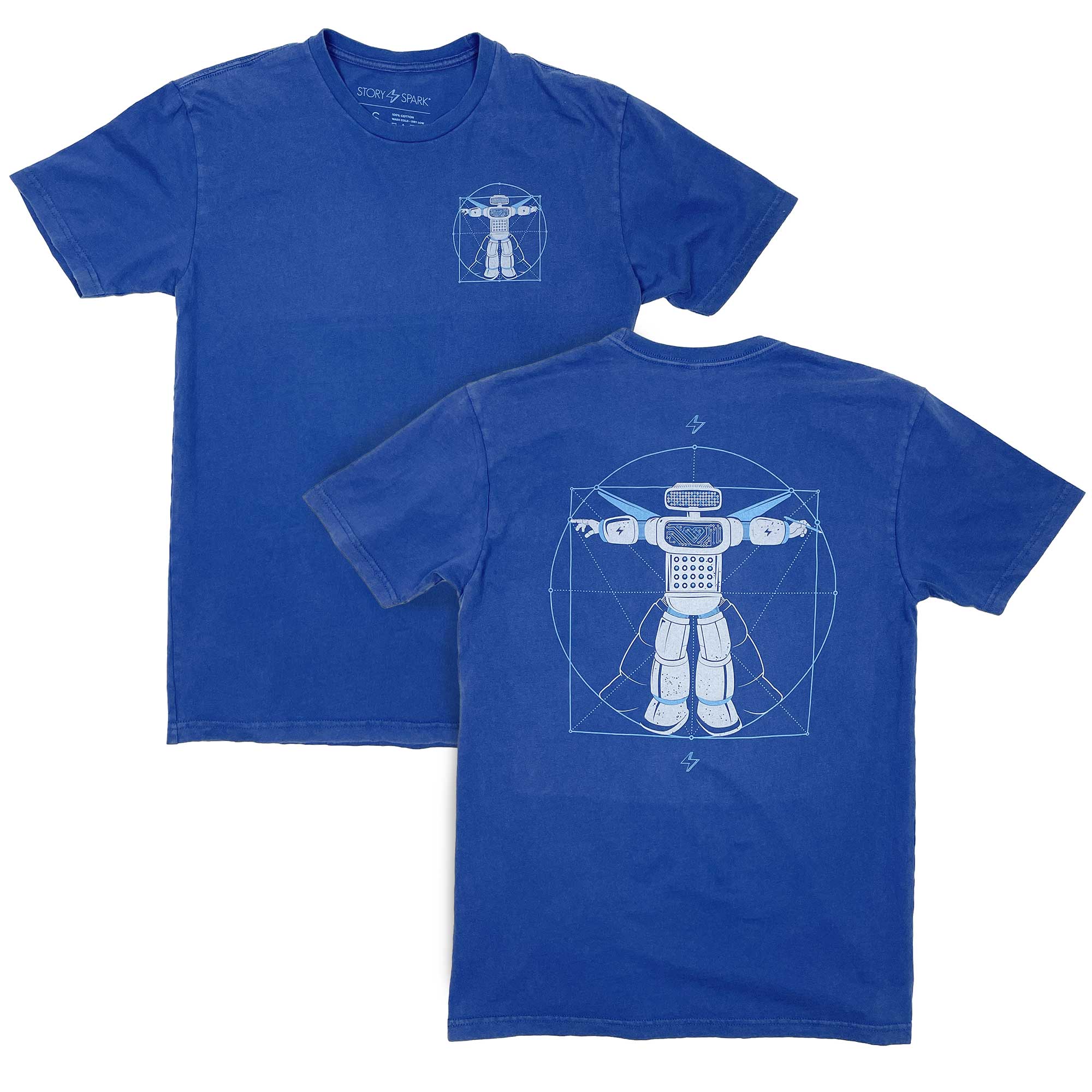 Vitruvian Robot 2-sided T-shirt - STORY SPARK