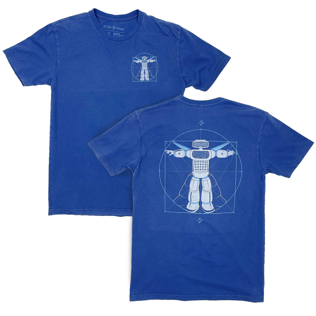 Vitruvian Robot Graphic T-shirt - STORY SPARK