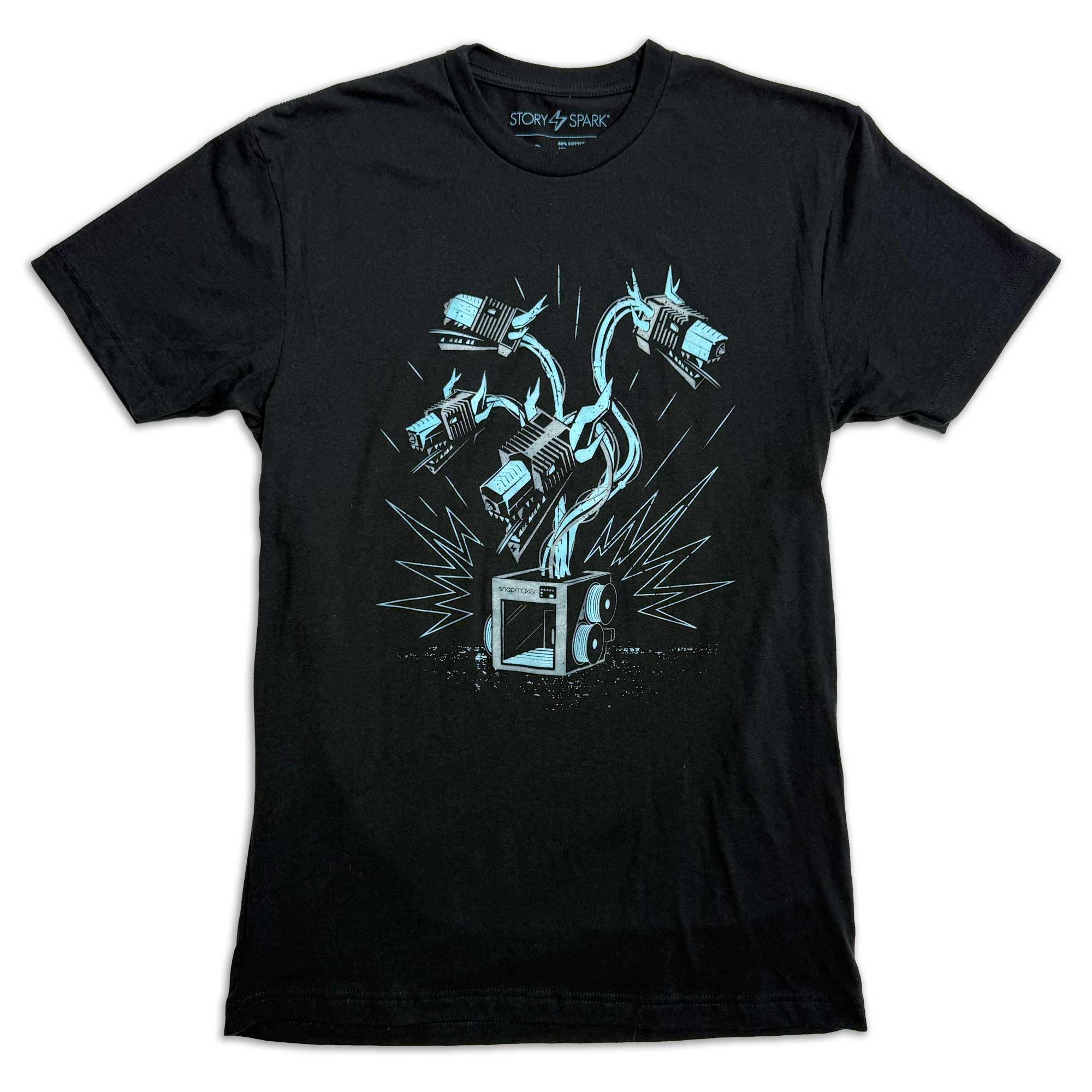 Snapmaker / Story Spark Hydra glow in the dark graphic t-shirt