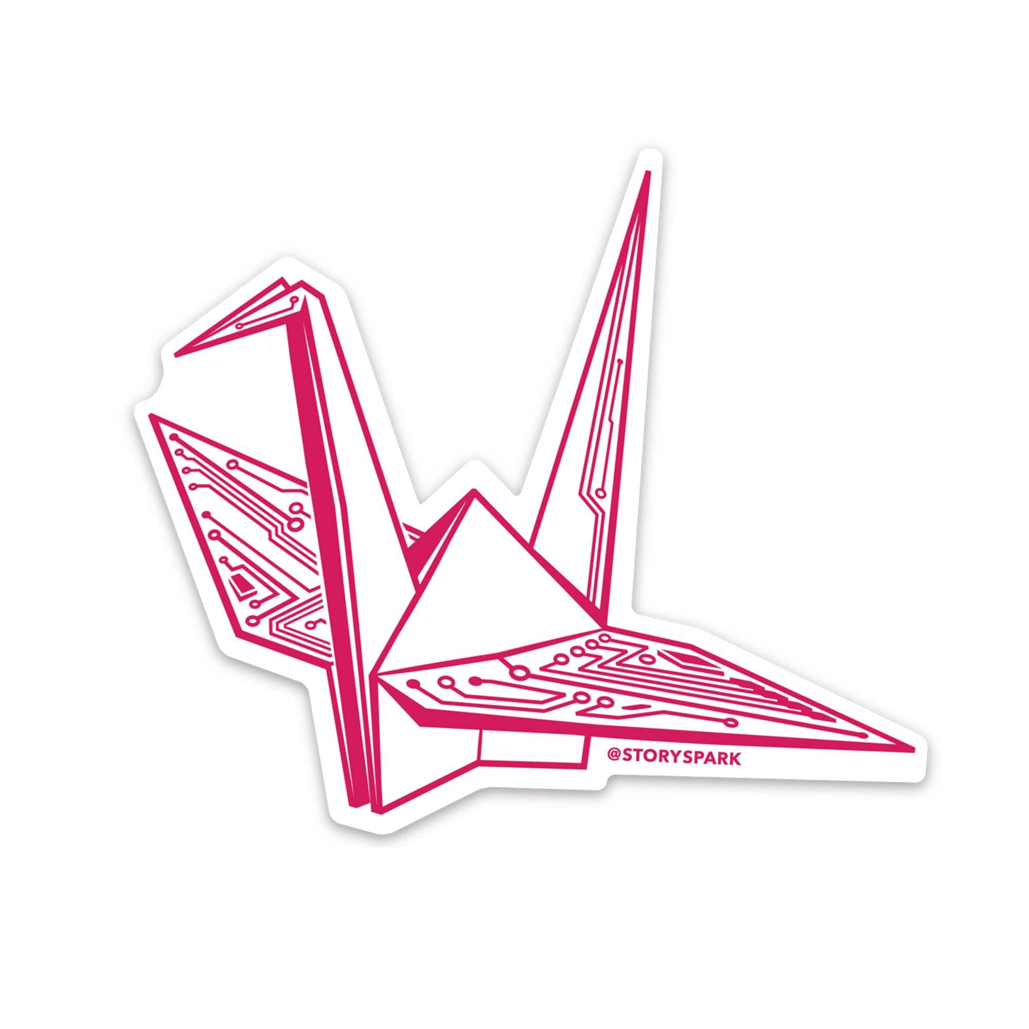 Origami Cranes Vinyl Sticker-STORY SPARK