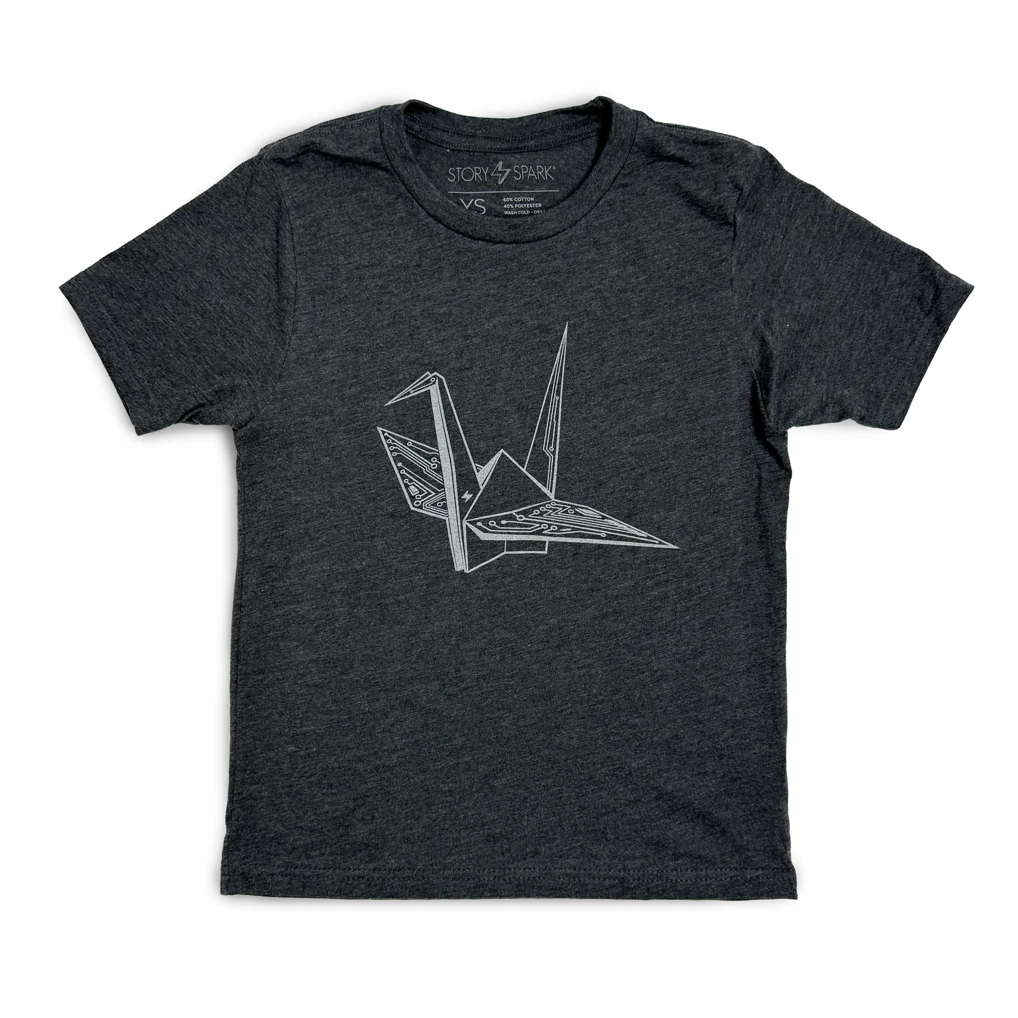 Techy Origami Crane Kids Graphic T-shirt