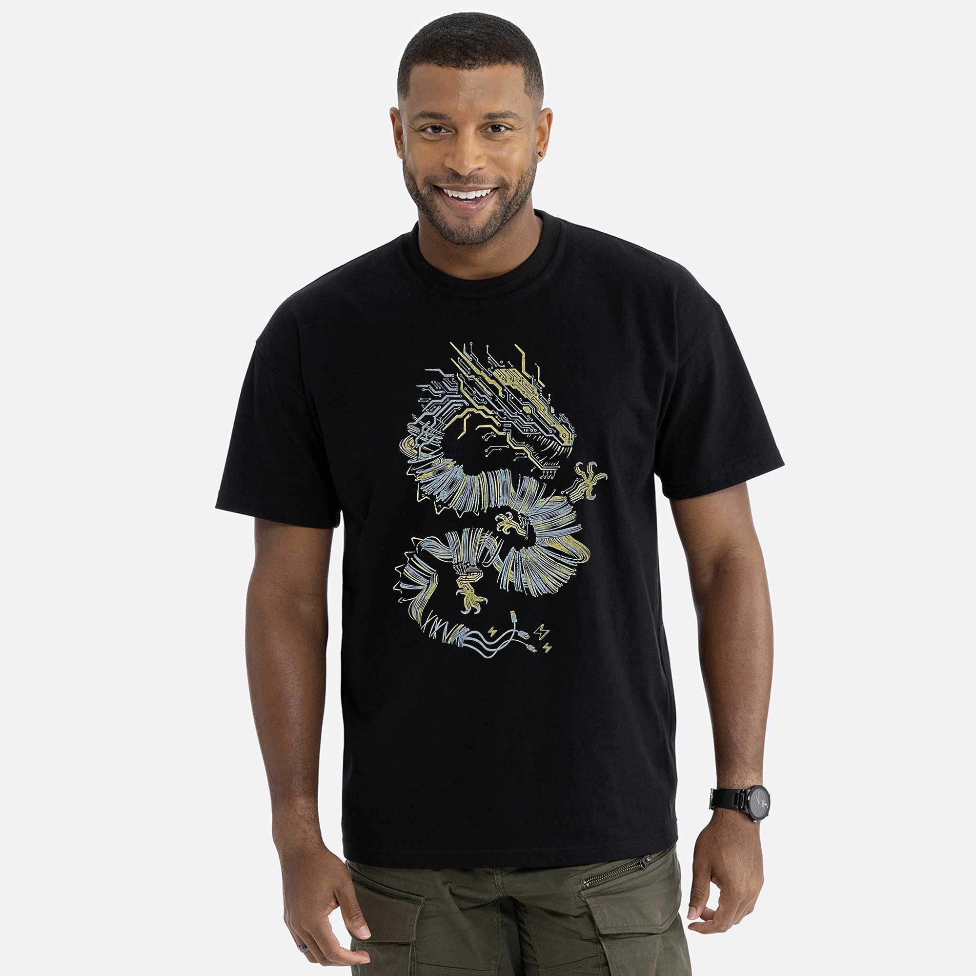 Volt Dragon Heavyweight Cotton T-shirt - STORY SPARK