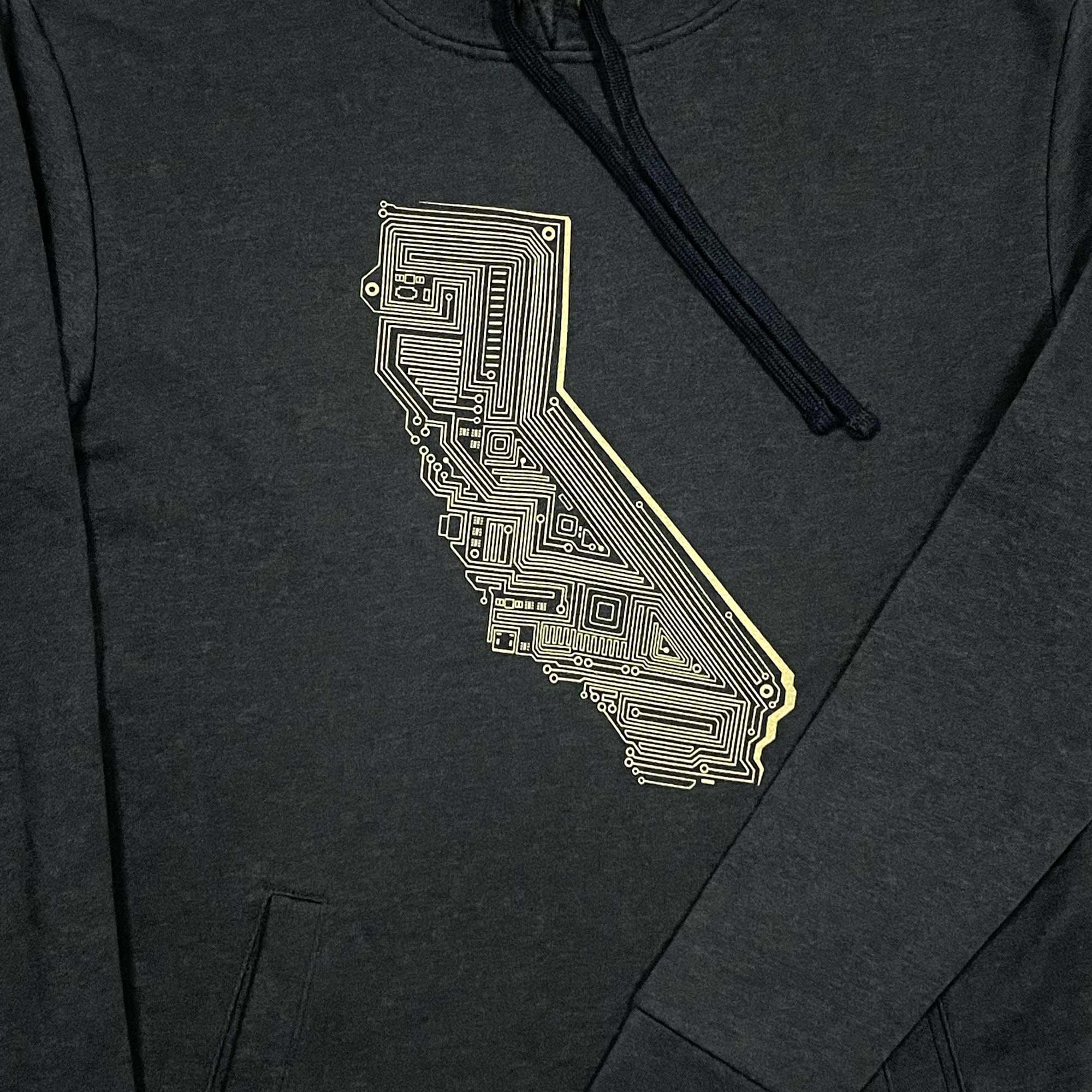 Techy California State Pullover Hooded Sweatshirt