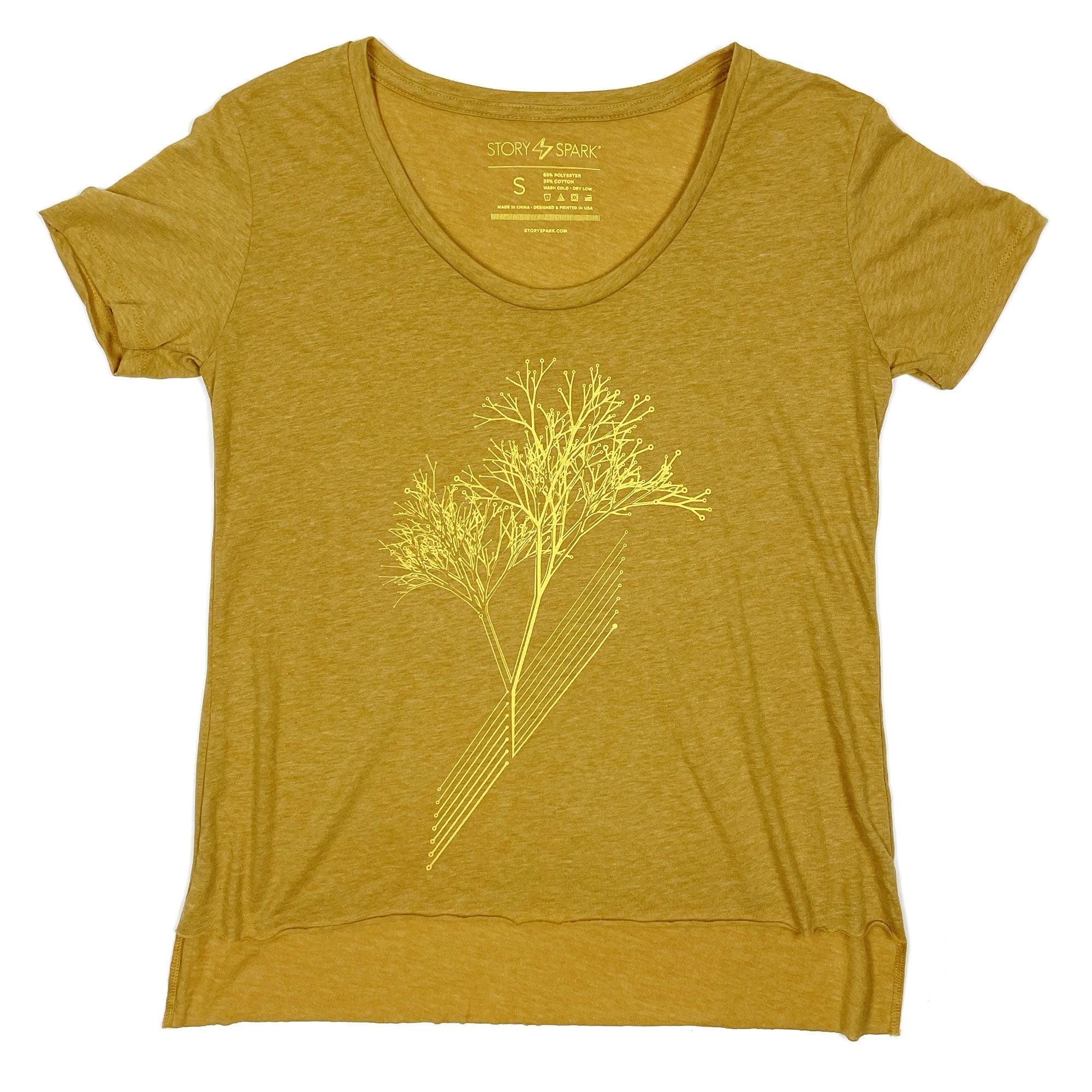 Circuit Tree Womens Scoop Neck T-shirt-STORY SPARK