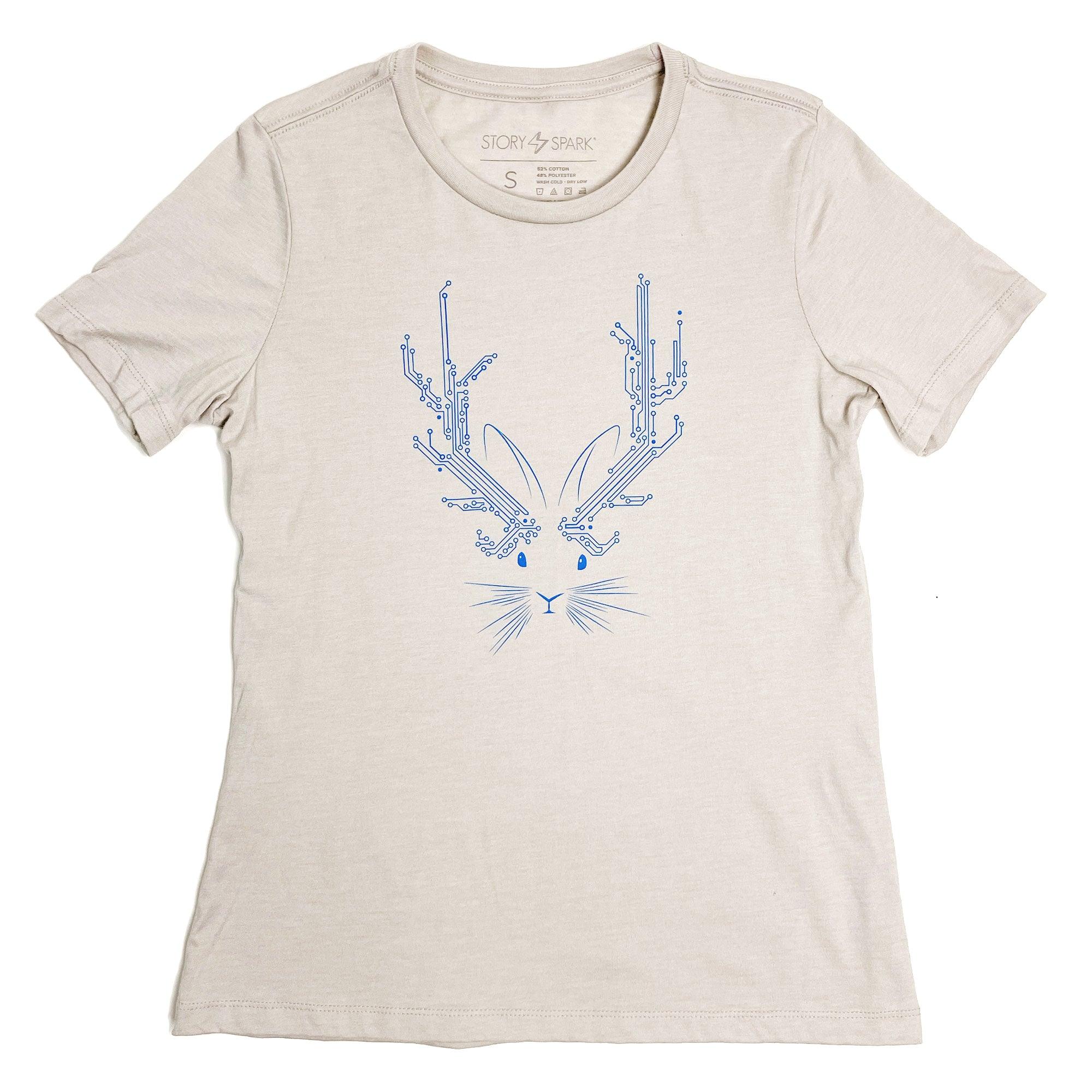 Jackalope Womens T-shirt-STORY SPARK