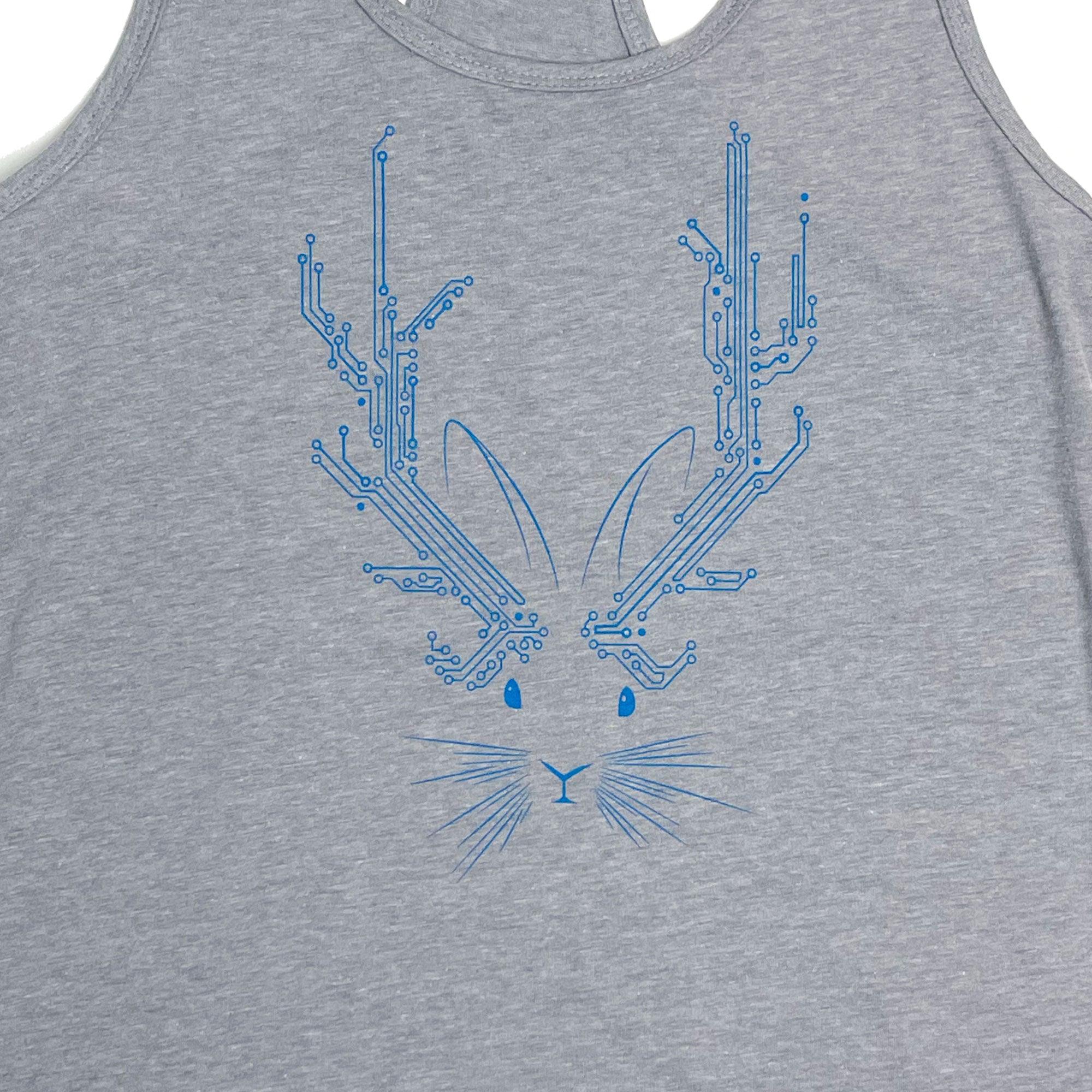 Jackalope Womens Tank (Grey)-STORY SPARK
