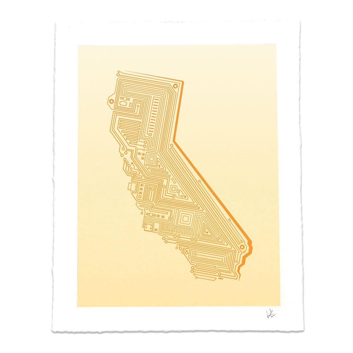 California Tech Art Print by STORY SPARK