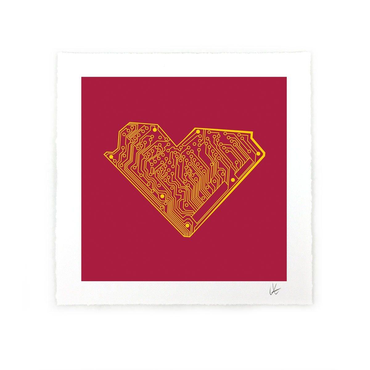I Heart Tech Art Print-STORY SPARK