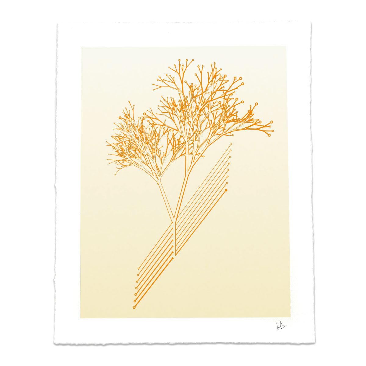 Circuit Tree Fractal Art Print