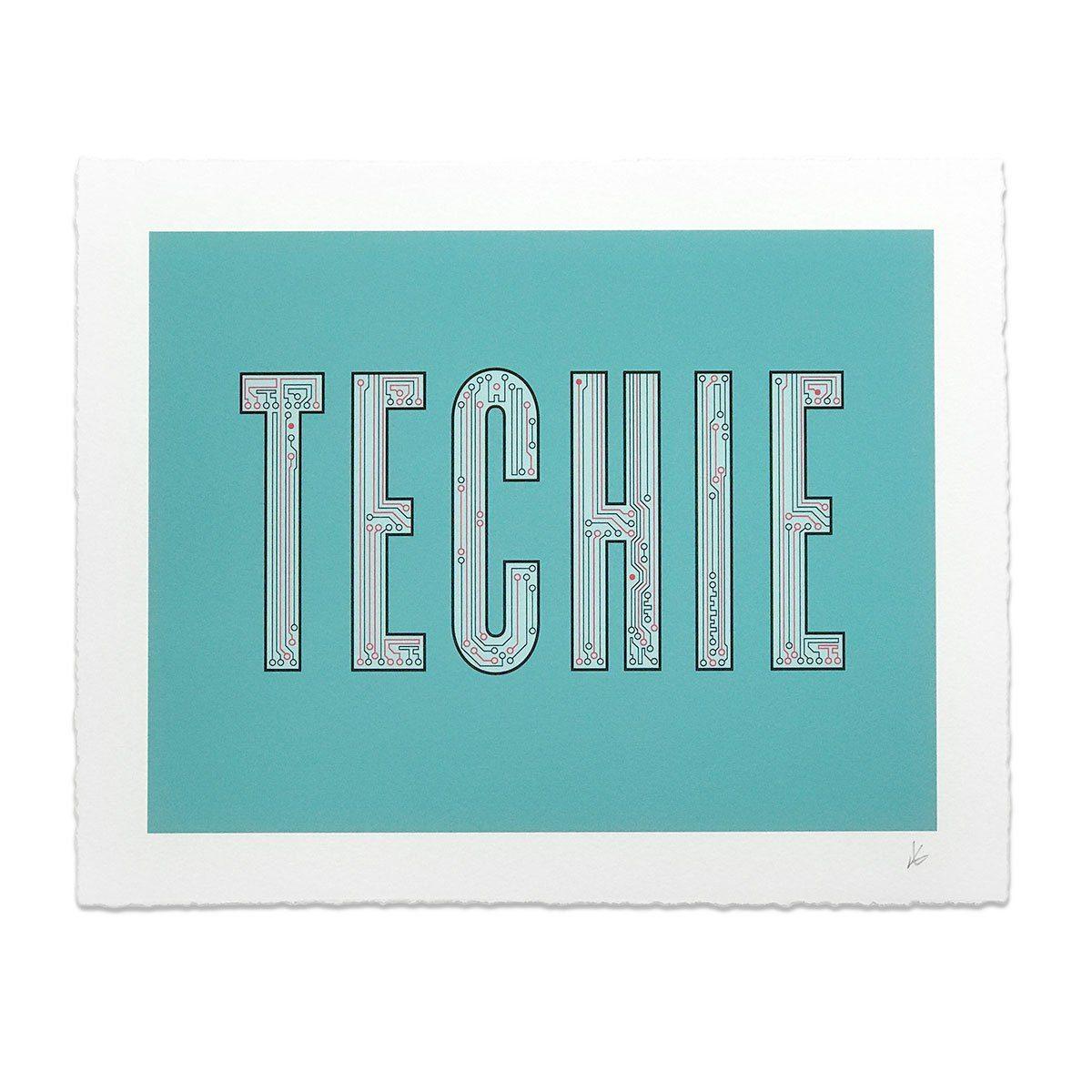 Techie Word Art Print-STORY SPARK