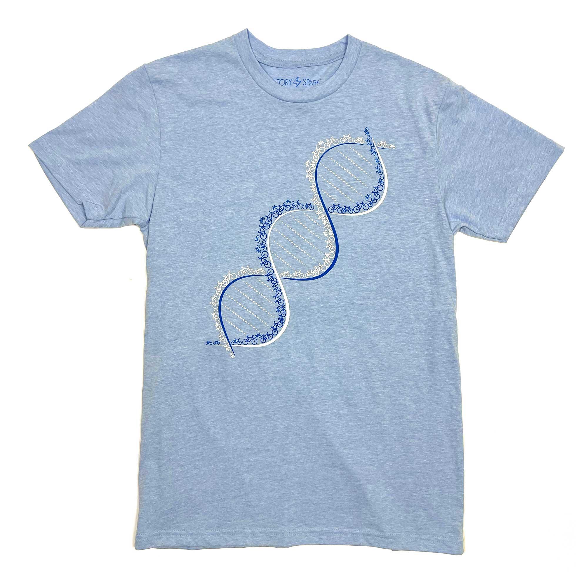 Bike DNA T-shirt in Columbia Blue - STORY SPARK