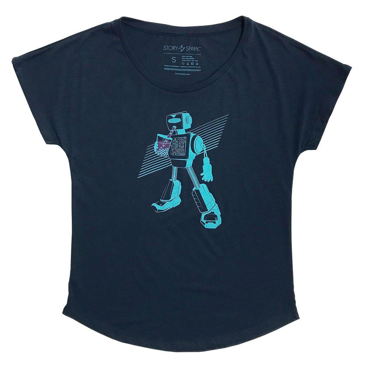 Womens Boba Bot Dolman Shirt-STORY SPARK