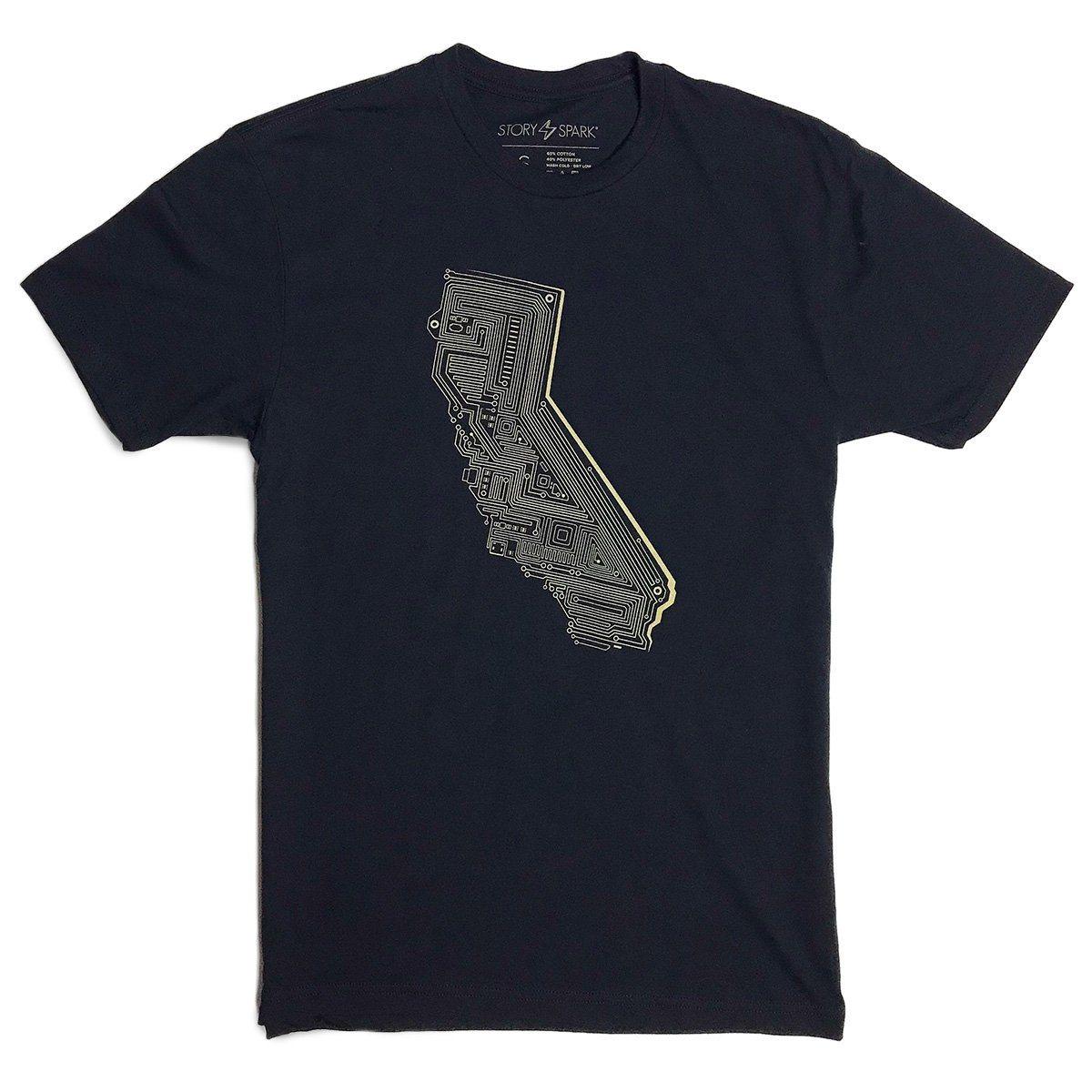Techy California State Graphic T-shirt by STORY SPARK