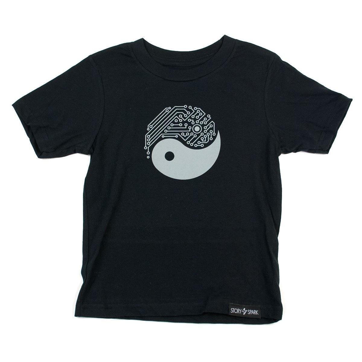 Yin Yang Tech Kids T-Shirt-STORY SPARK