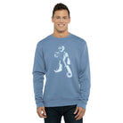 Double printed Boba Bot Graphic Sweatshirt in light blue