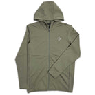 Olive Green zippered hooded jacket by STORY SPARK