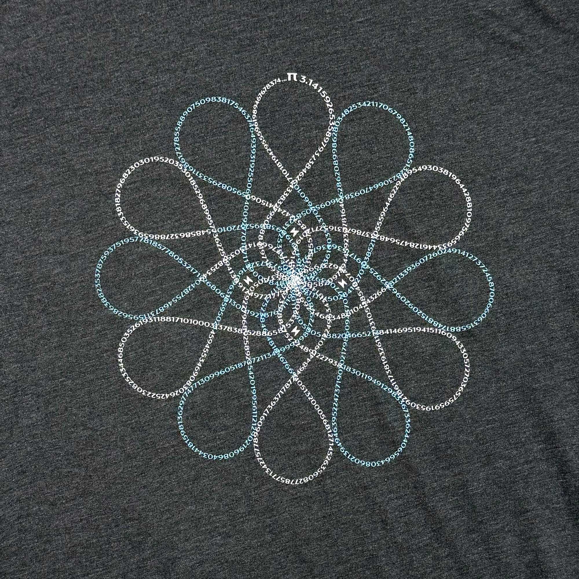 Infinity Pi graphic t-shirt in charcoal grey by STORY SPARK