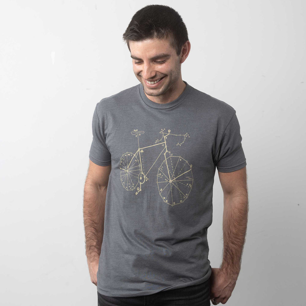 Road Bike Graphic T-shirt for Cyclists by STORY SPARK