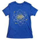 Cat Ion Womens Crewneck Graphic T-shirt in royal blue by STORY SPARK