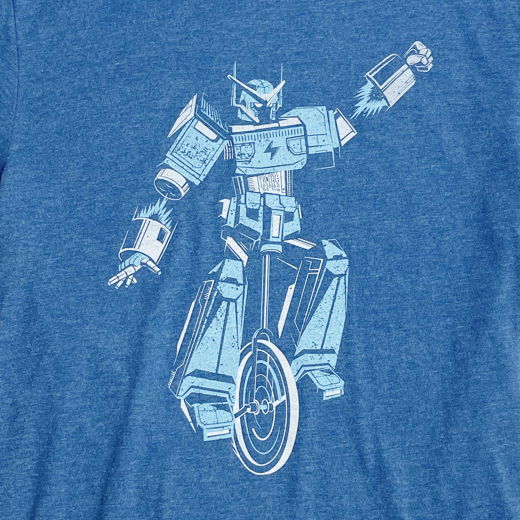 Robot Riding Unicycle Graphic Tee