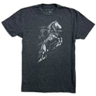 Charcoal grey Horse Power graphic t-shirt by STORY SPARK