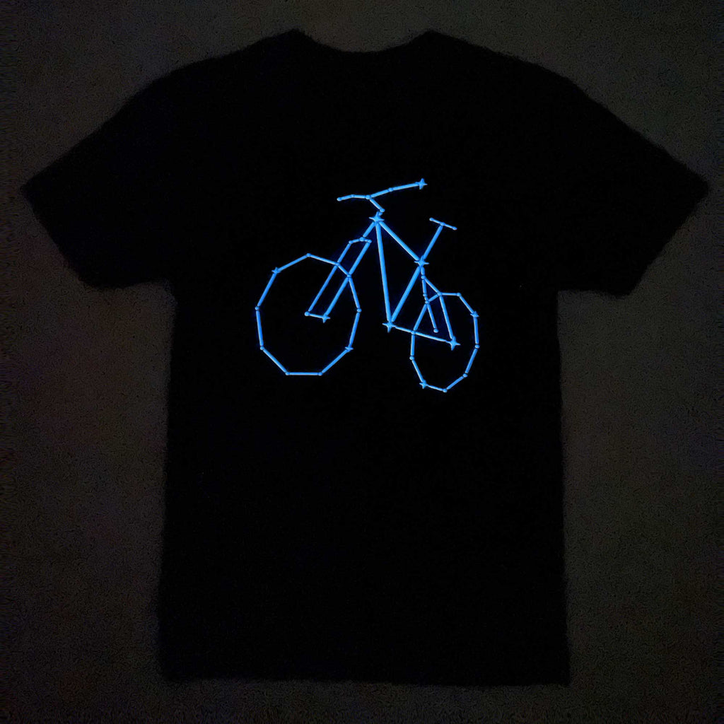 Glow in the dark bike graphic t-shirt
