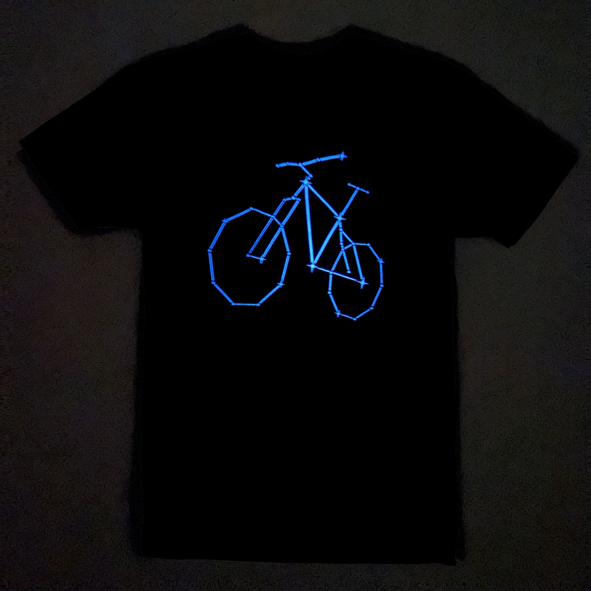 Glow in the dark bike graphic t-shirt