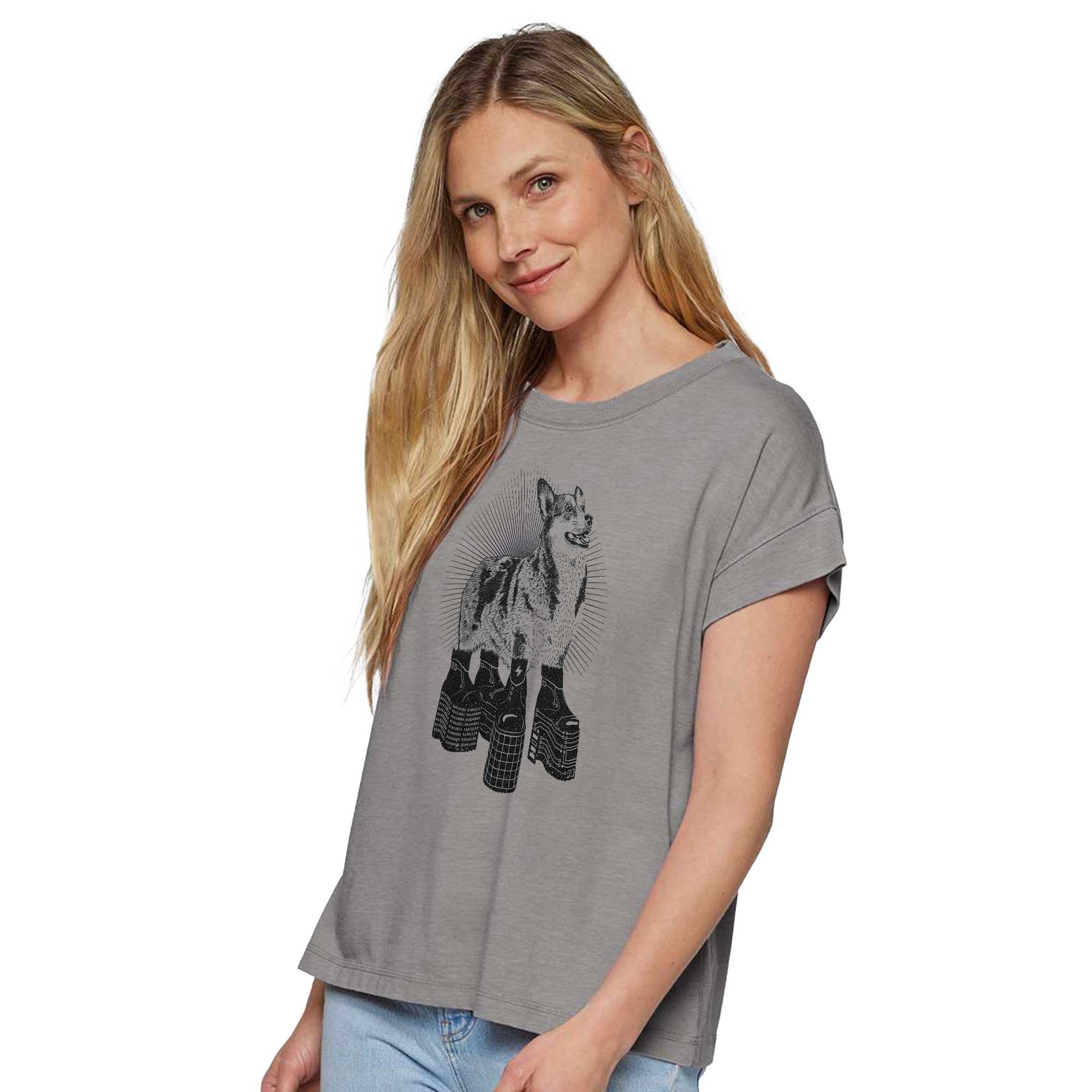 Funny Corgi graphic t-shirt for women - STORY SPARK