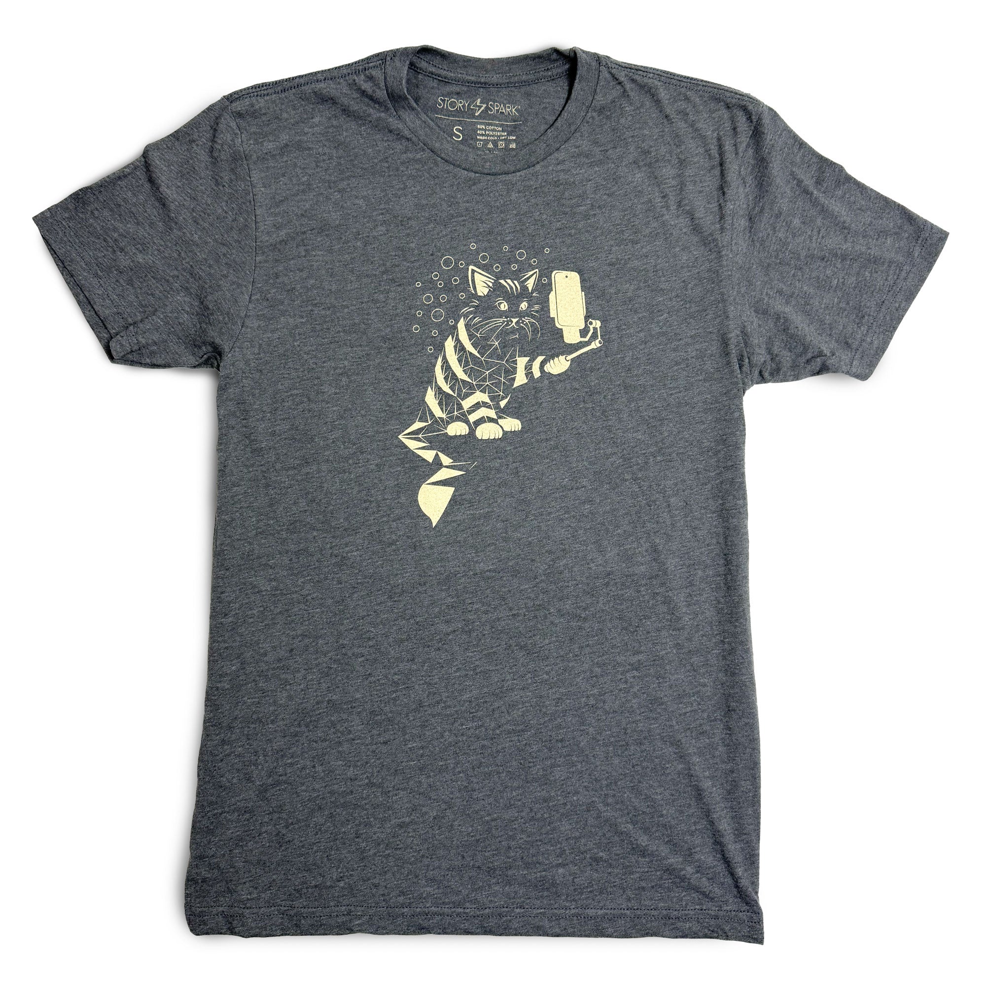 Selfie Cheshire Cat T-shirt in Smoke Grey