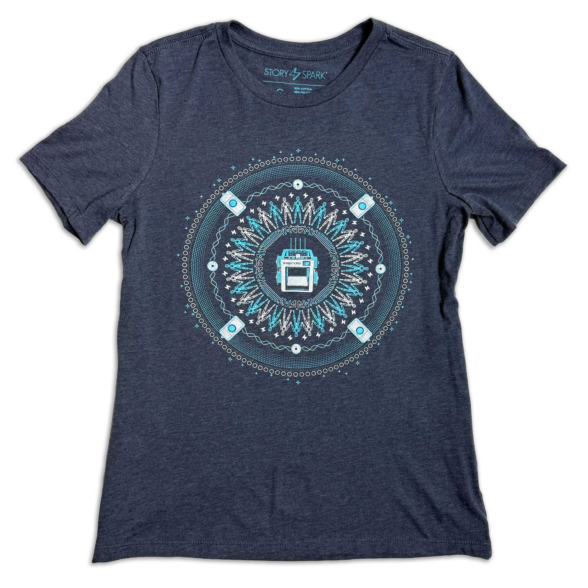 Snapmaker / Story Spark 3d printer mandala womens t-shirt