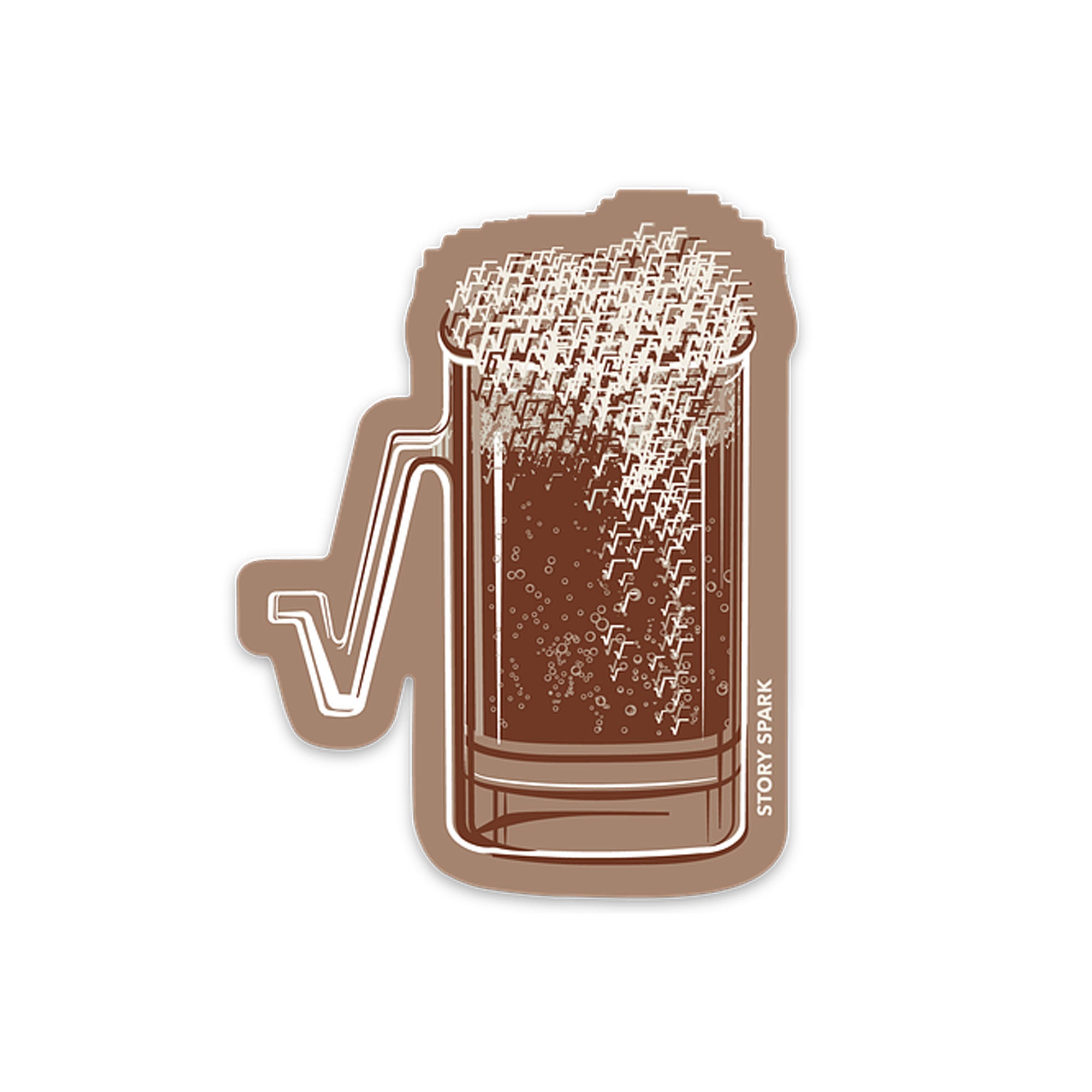 Square Root Beer Sticker for Laptops and Water Bottles - STORY SPARK