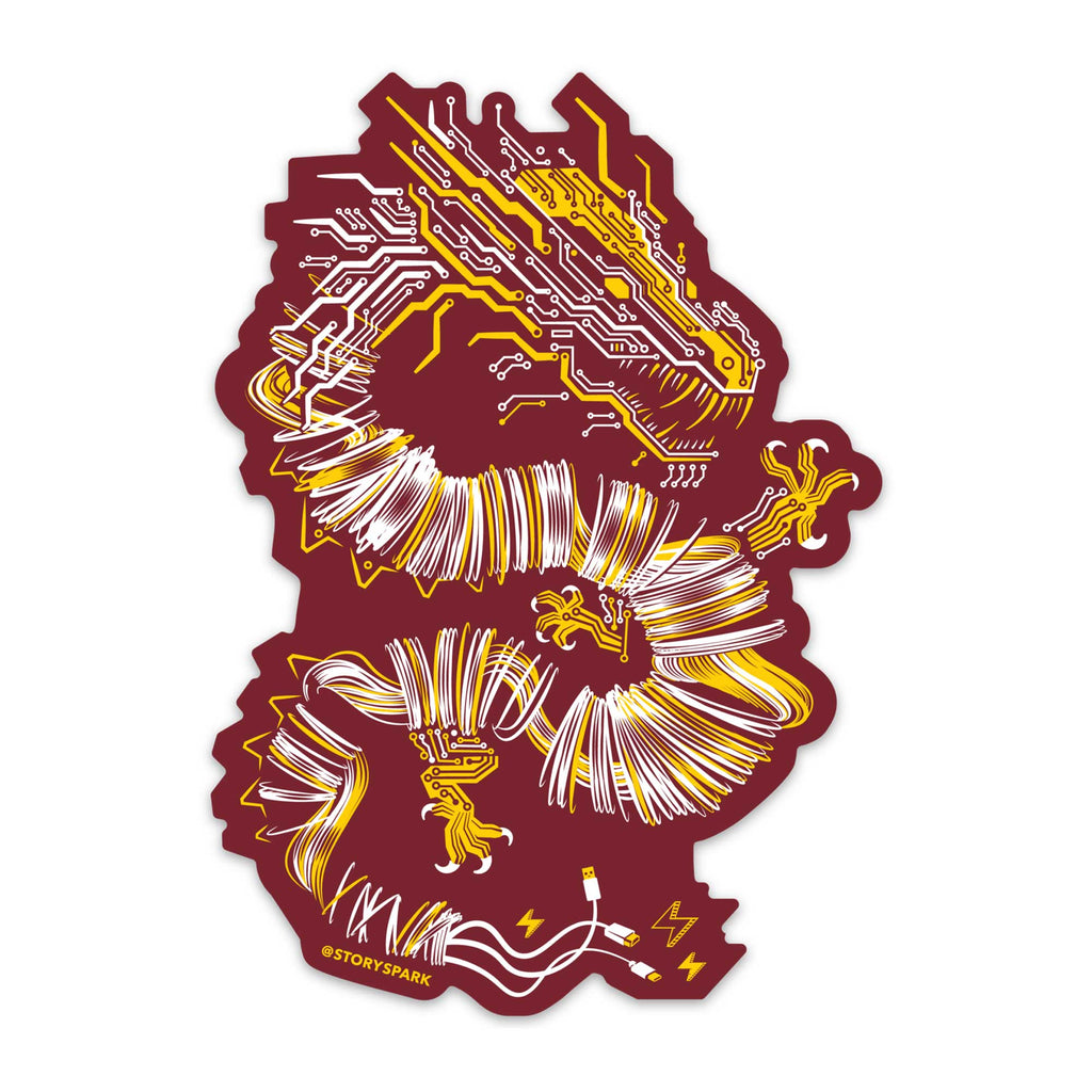 Volt Dragon Sticker for Dragon Lovers and Year of the Dragon