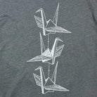 Techy Origami Cranes Long Sleeve T-shirt in Heather Grey - Gift for Engineers