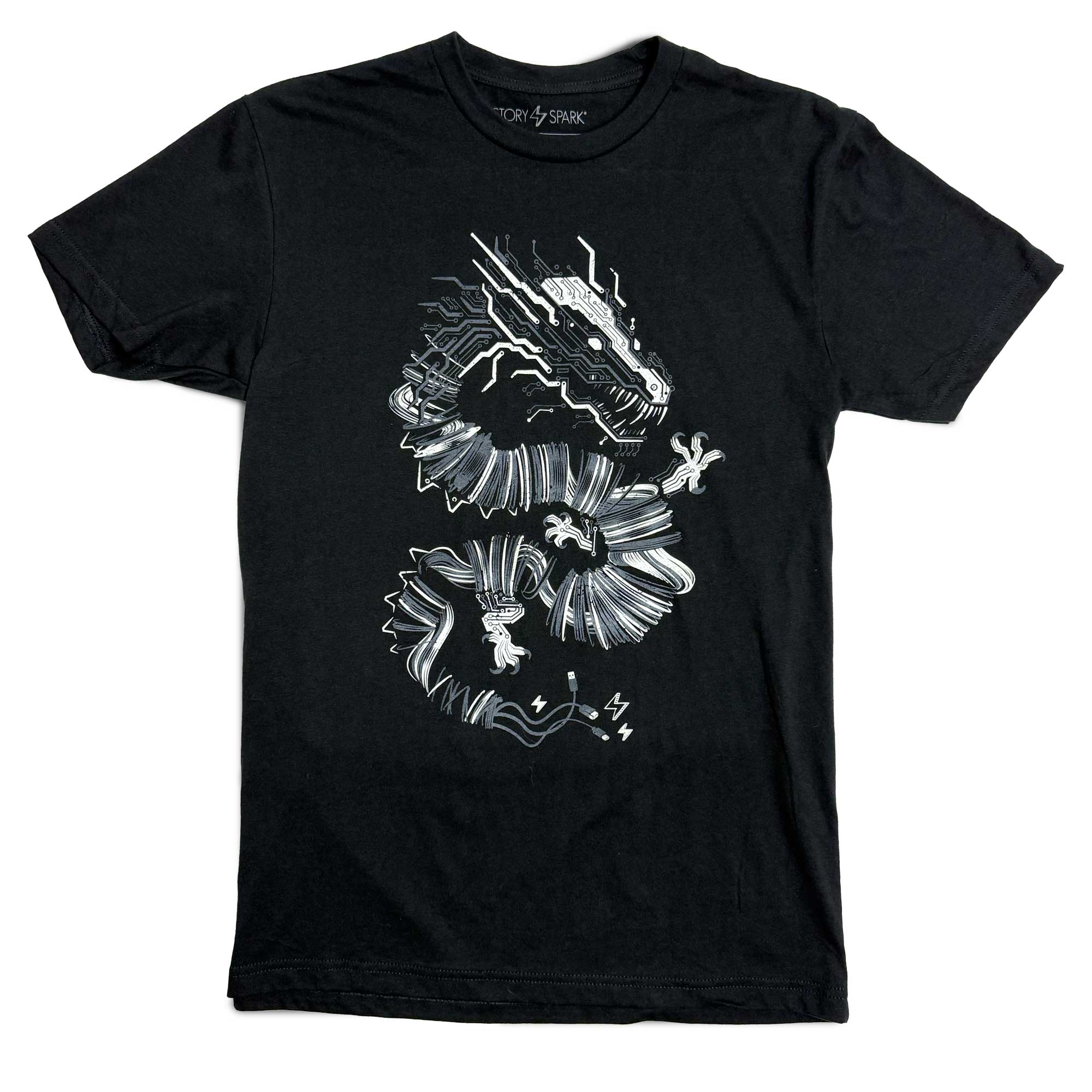 Cyber Dragon Glow in the Dark Graphic T-shirt