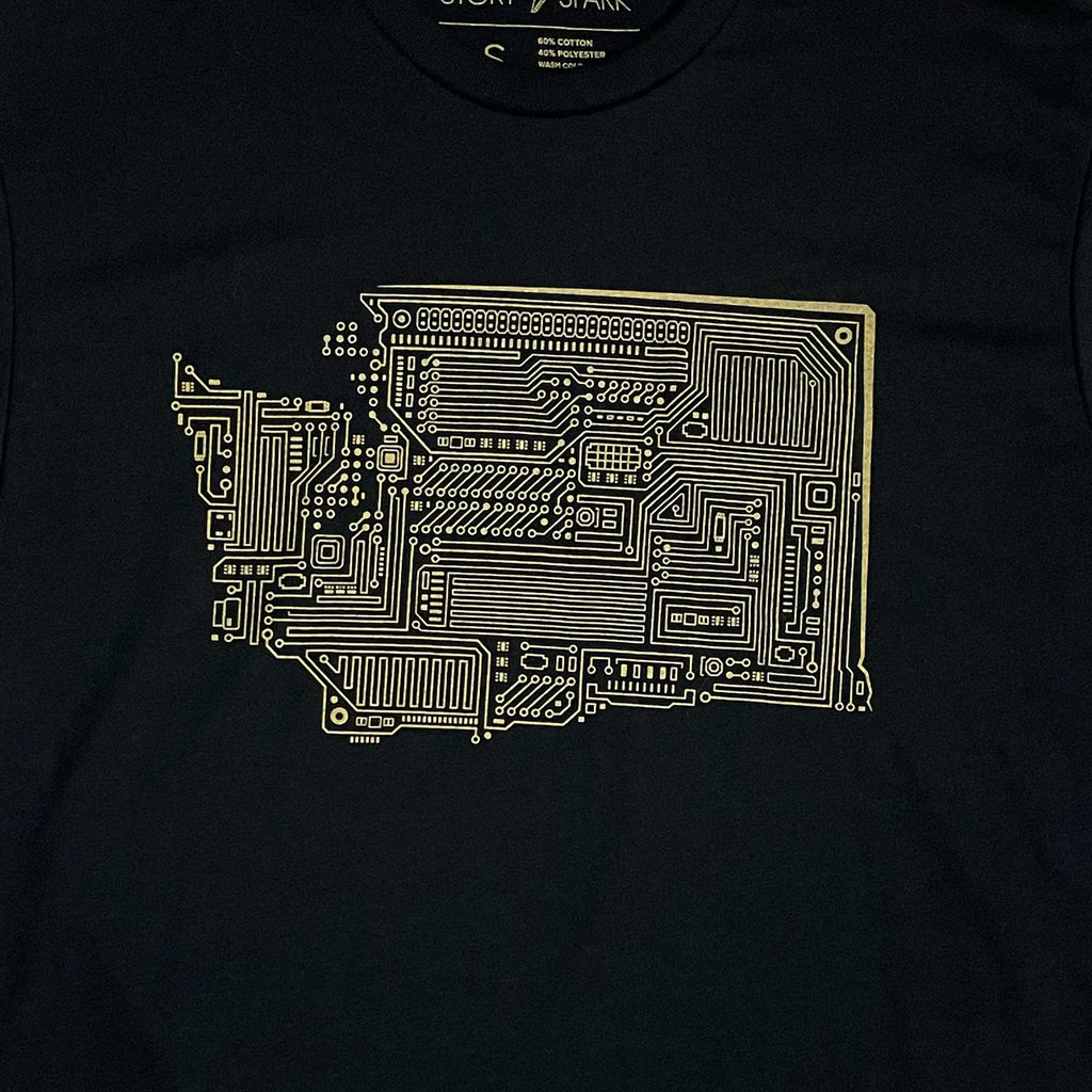 Circuitboard Washington State Graphic Tee by STORY SPARK