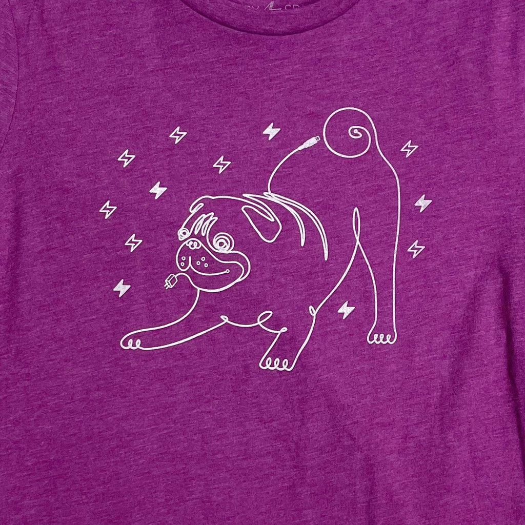 Pug and Play Womens T-shirt-STORY SPARK