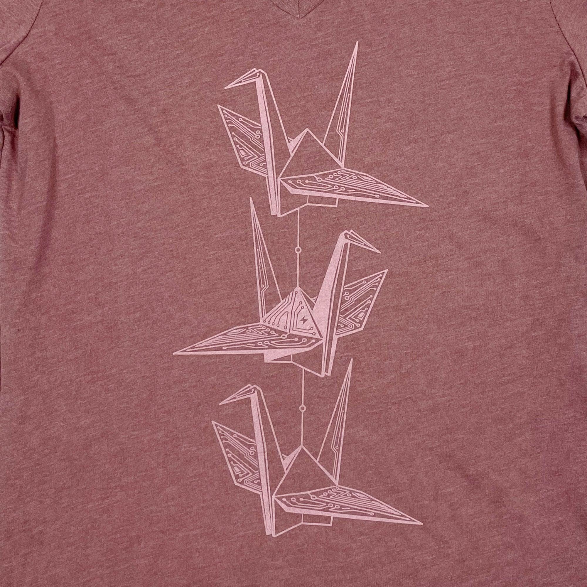Orizuru Origami Cranes Womens T-shirt-STORY SPARK