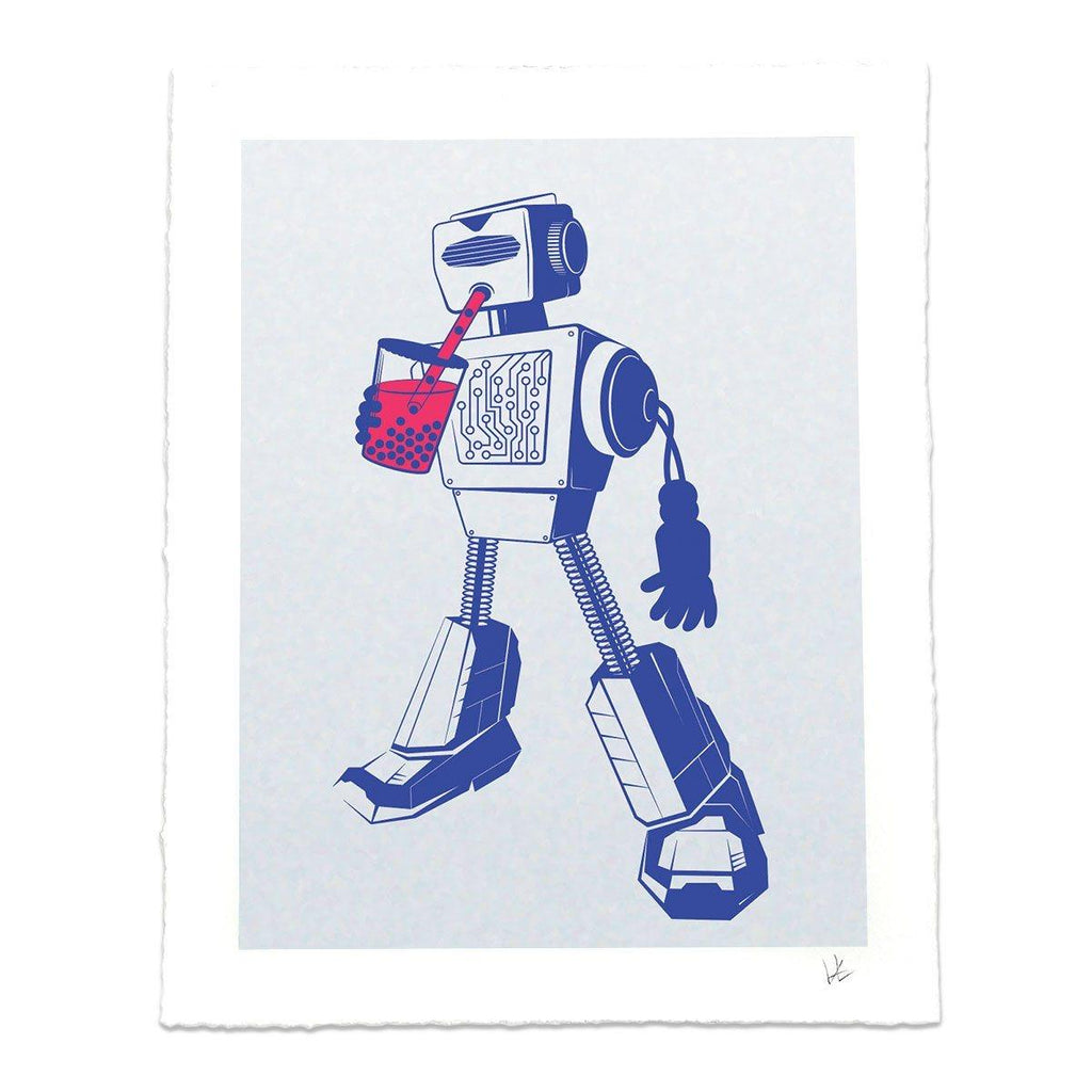 Boba Bot Art Print-STORY SPARK