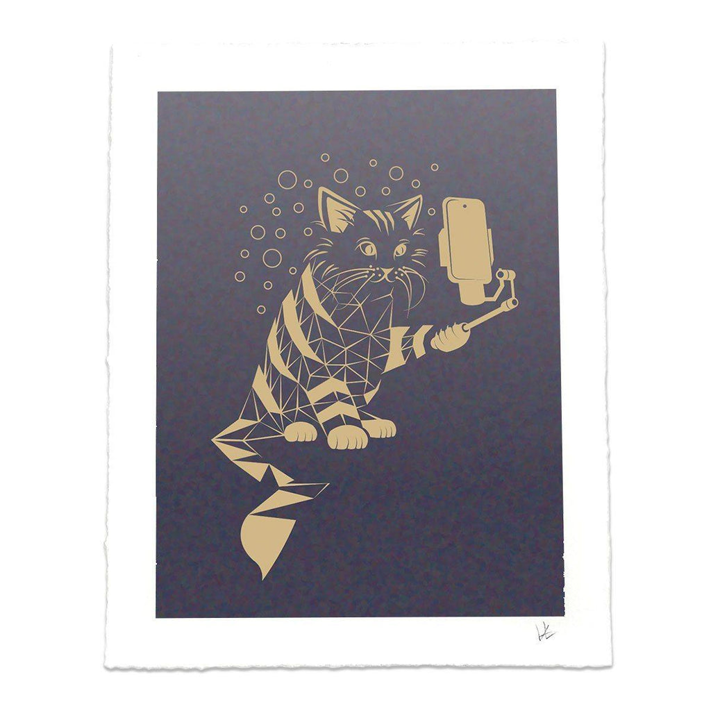 Snap Cat Art Print-STORY SPARK